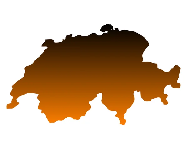İsviçre haritası — Stok Vektör