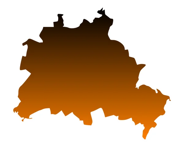 La mappa di Berlino — Vettoriale Stock