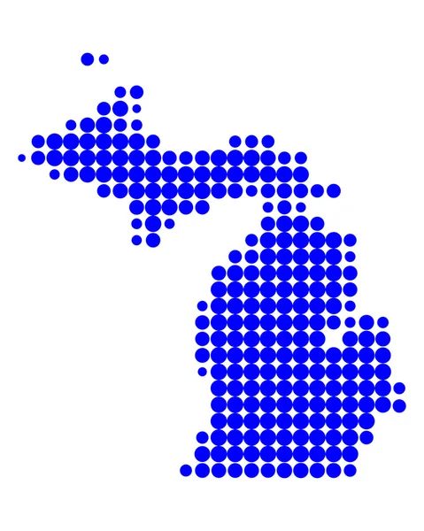La mappa di Michigan — Vettoriale Stock