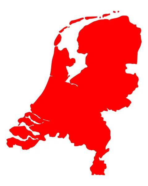 Mapa dos Países Baixos — Vetor de Stock