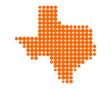 Map of Texas clipart