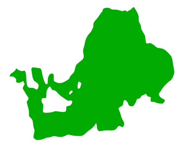 Karta över sjön Chiemsee — Stock vektor