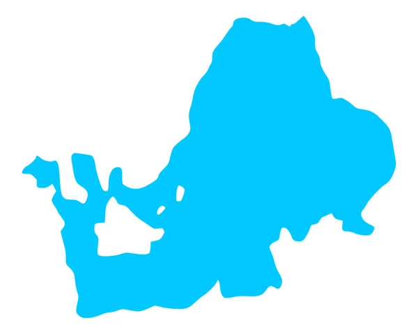키 엠제 호수 지도 — 스톡 벡터