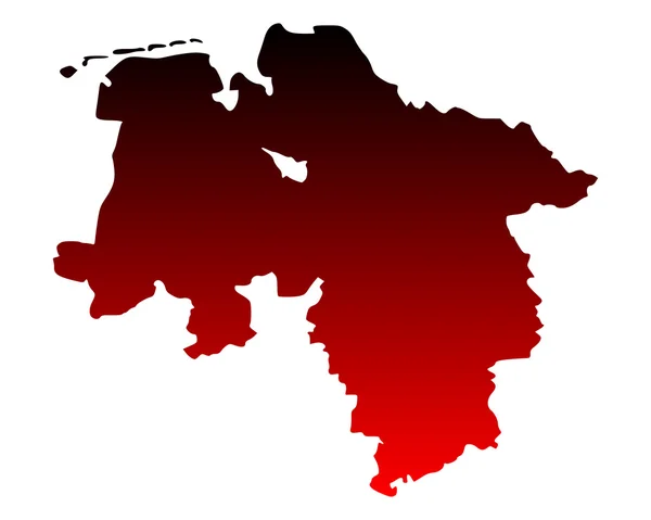 Mapa Dolního Saska — Stockový vektor