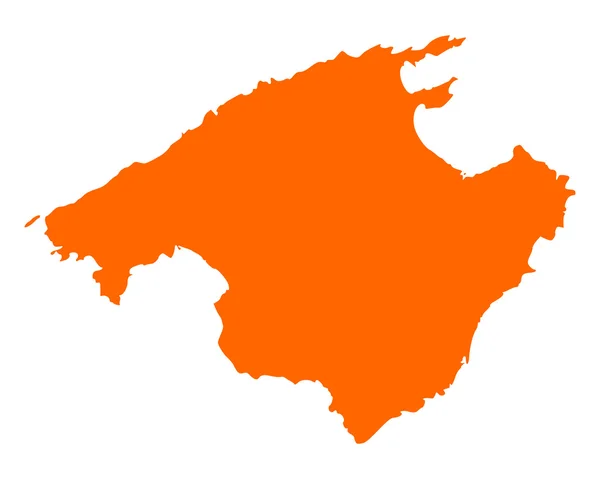 Karte von Mallorca — Stockvektor