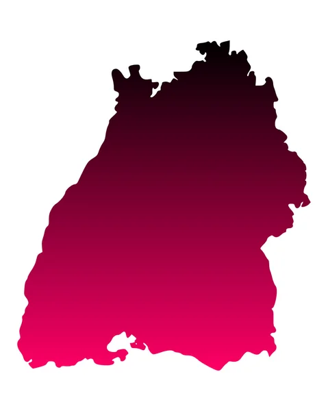 El mapa de Baden-Wuerttemberg — Vector de stock