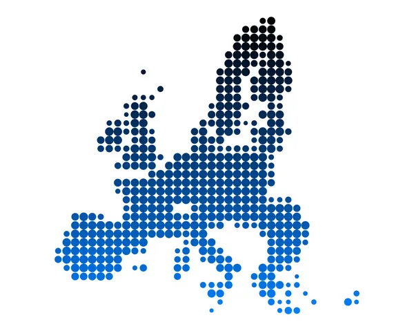 Kaart van de Europese Unie — Stockvector