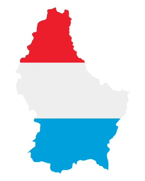 Karte und Flagge von Luxemburg — Stockvektor