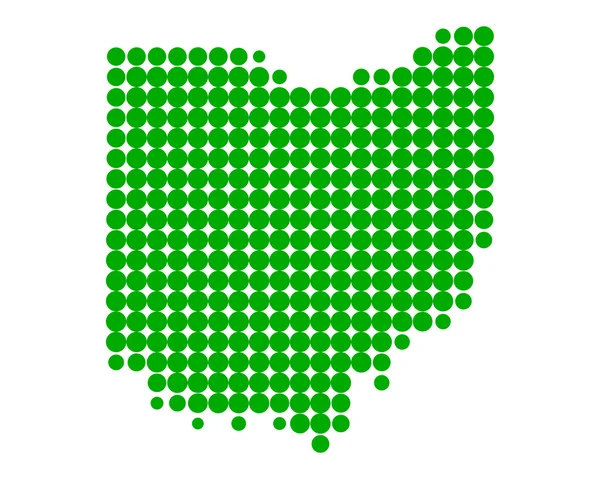 El mapa de Ohio — Vector de stock