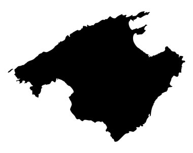 Map of Mallorca clipart