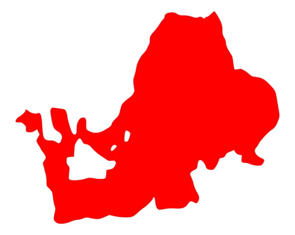 Mapa jezera Chiemsee — Stockový vektor