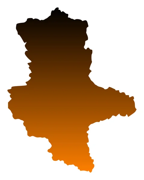 Sachsen-Anhaltin kartta — vektorikuva