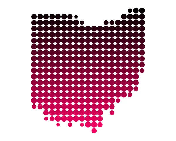 La carte de Ohio — Image vectorielle