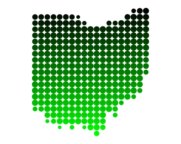 O mapa de Ohio — Vetor de Stock