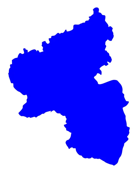 Mappa della Renania-Palatinato — Vettoriale Stock