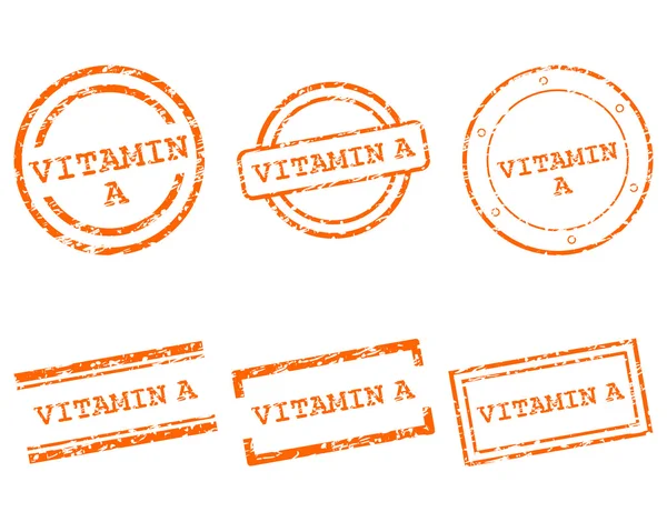 Vitamin A perangko - Stok Vektor