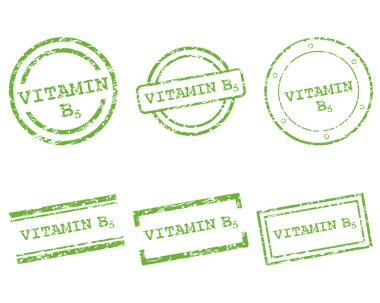 Vitamin B5 stamps clipart