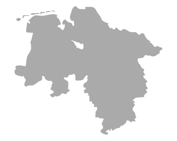 Mapa de Baja Sajonia — Vector de stock