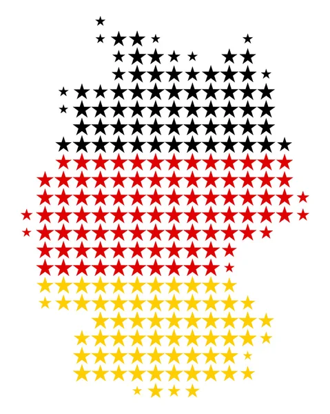 Térkép és zászló Germany — Stock Vector