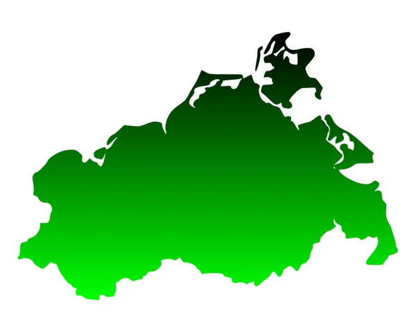 stock vector Map of Mecklenburg-Vorpommern