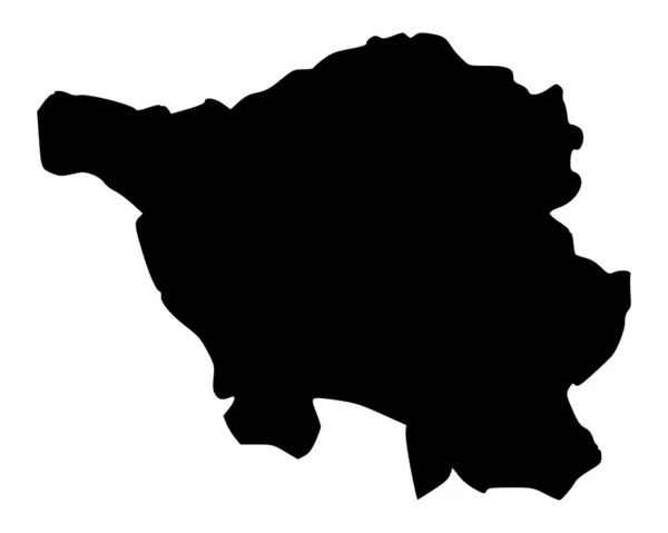 Karta över saarland — Stock vektor