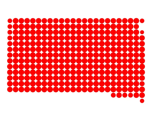 stock vector Map of South Dakota