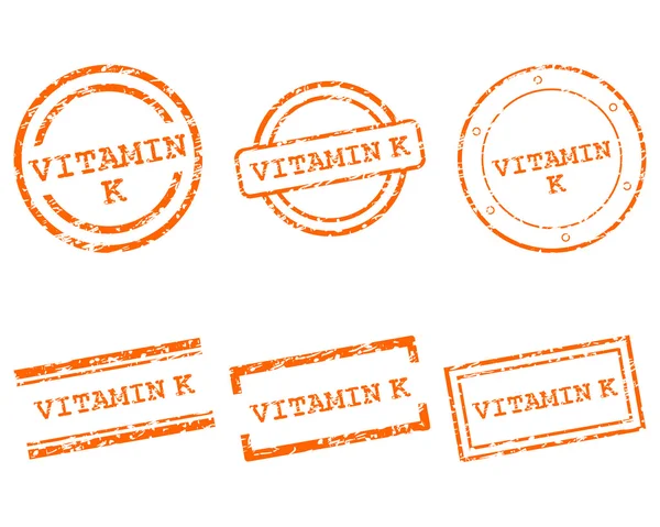 Βιταμίνη κ γραμματόσημα — Διανυσματικό Αρχείο