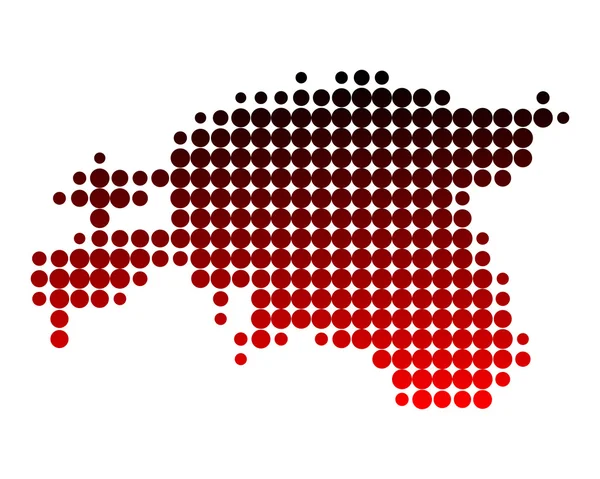 La carte de Estonie — Image vectorielle