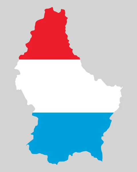 Mapa a vlajka Lucemburska — Stockový vektor