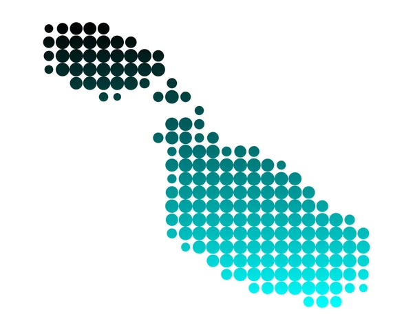 マルタのマップ — ストックベクタ