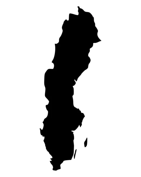 Svédország térképe — Stock Vector
