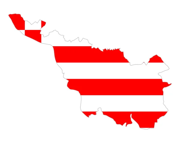 Carte et drapeau de Brême — Image vectorielle