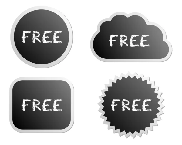 Бесплатные кнопки — стоковый вектор
