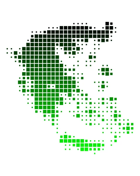 La mappa di Grecia — Vettoriale Stock