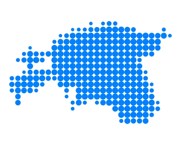 Mapa da Estónia — Vetor de Stock