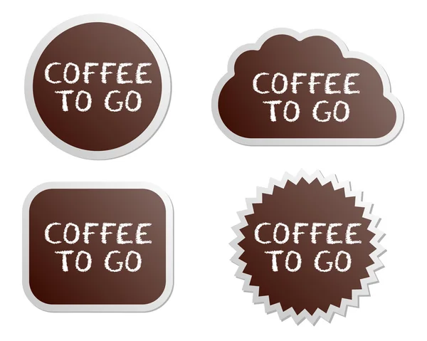 Coffee to go buttons — Stock Vector