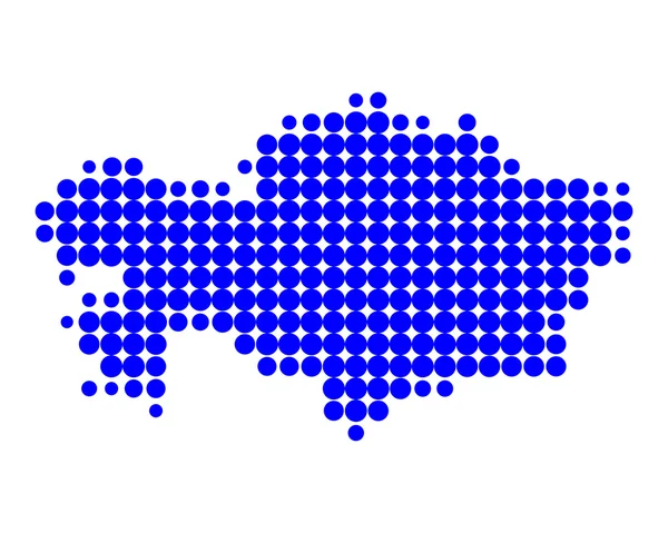 O mapa de Cazaquistão — Vetor de Stock