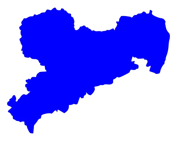 ザクセン州の地図 — ストックベクタ
