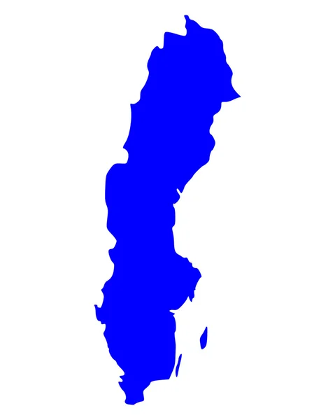 Karta över Sverige — Stock vektor