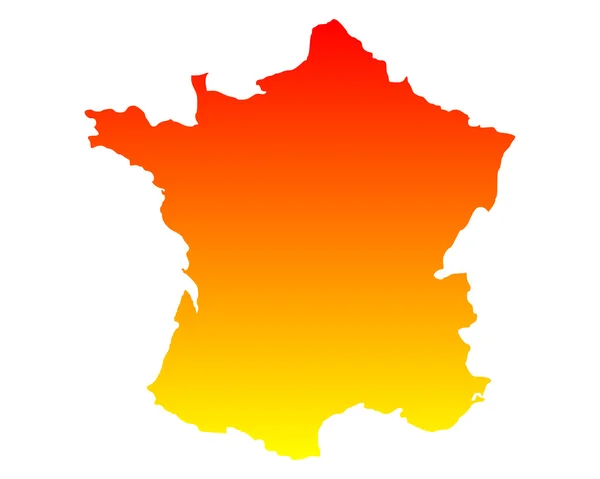 Mappa della Francia — Vettoriale Stock