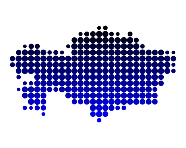 La carte du kazakhstan — Image vectorielle