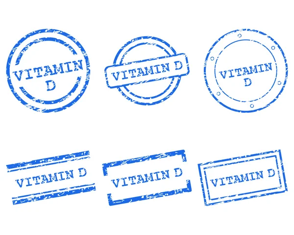 Vitamin D stamps — Stock Vector