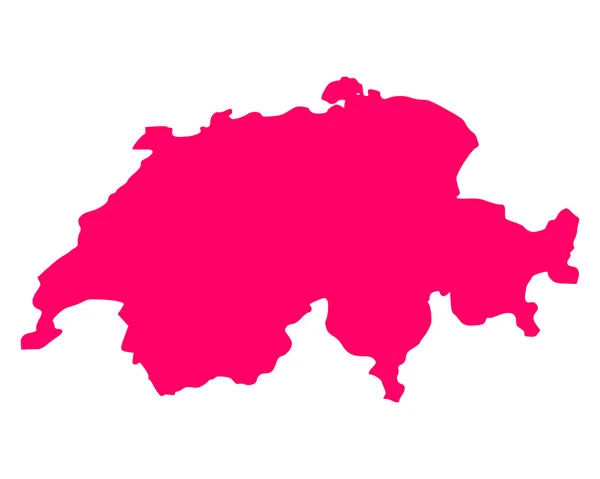 Mapa Szwajcarii (Szwajcaria) — Wektor stockowy