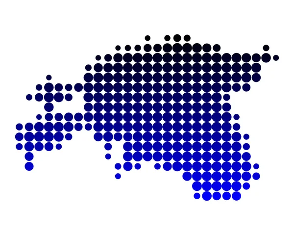 Mapa Estonska — Stockový vektor