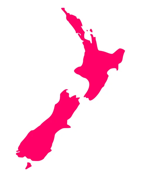 Kaart van Nieuw-Zeeland — Stockvector