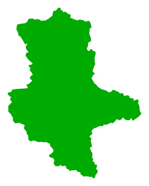 Peta Saxony-Anhalt - Stok Vektor