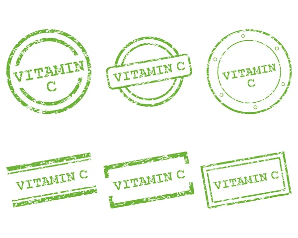 Vitamine c stempels — Stockvector