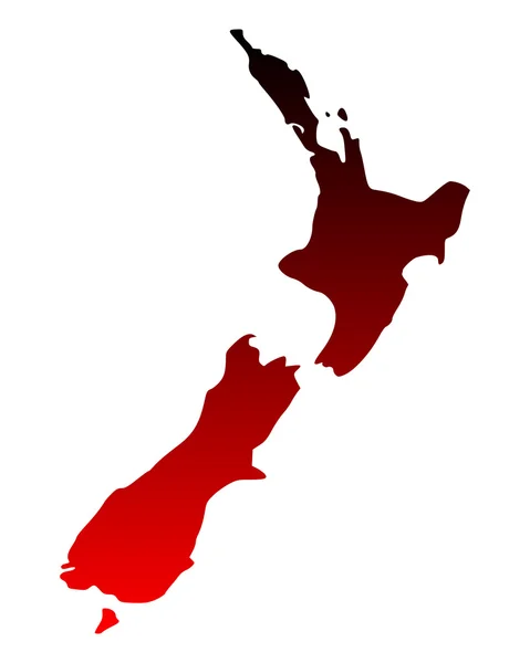 Карта Новой Зеландии — стоковый вектор
