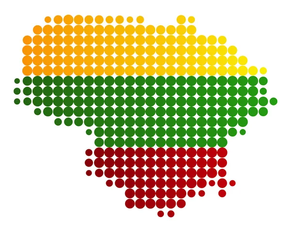 Karte und Flagge Litauens — Stockvektor