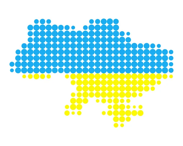 Mapa a vlajka Ukrajiny — Stockový vektor